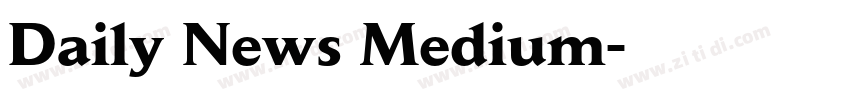 Daily News Medium字体转换
